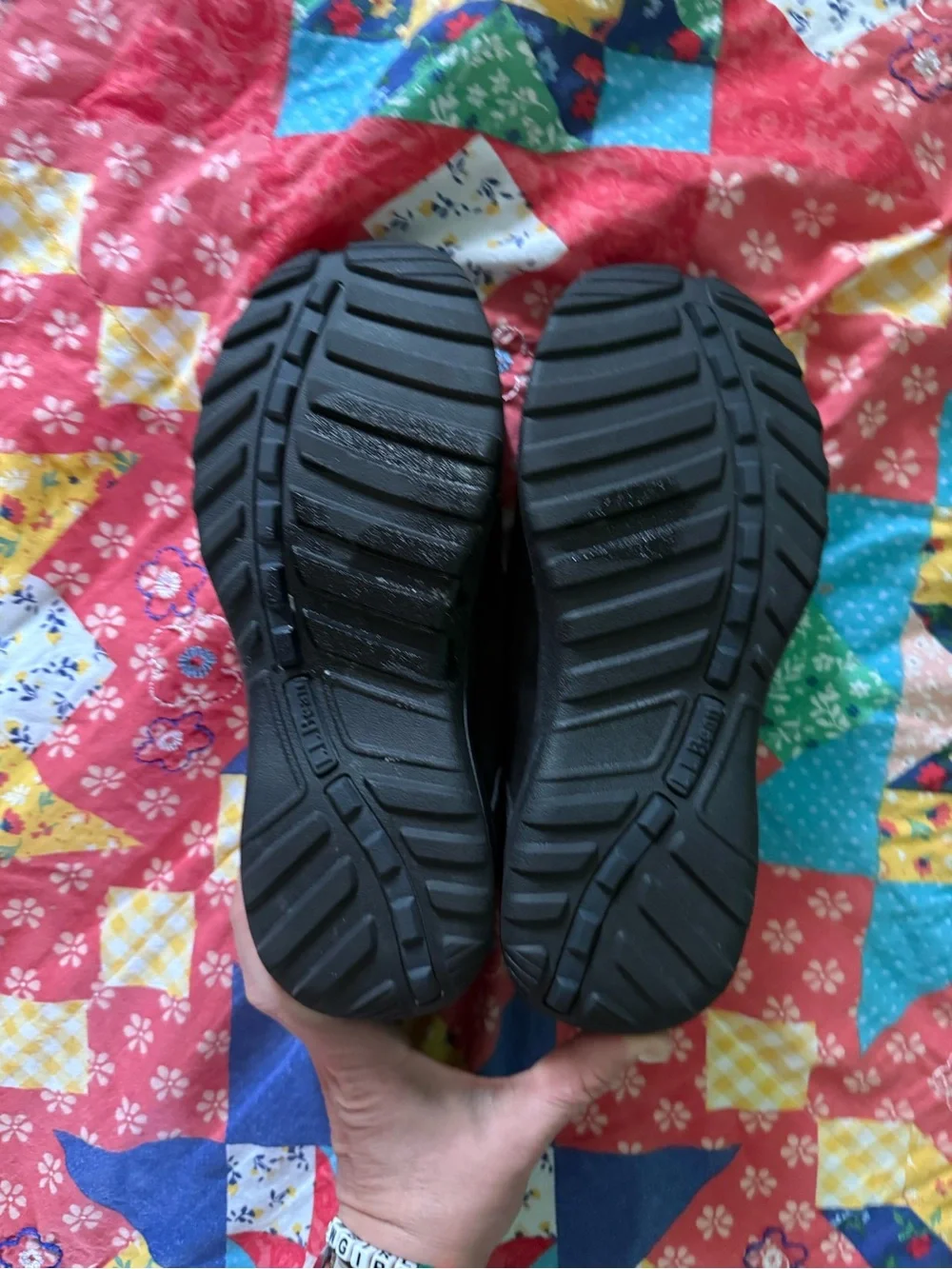 L.L. Bean Black Women's Zip-Front Suede Slippers